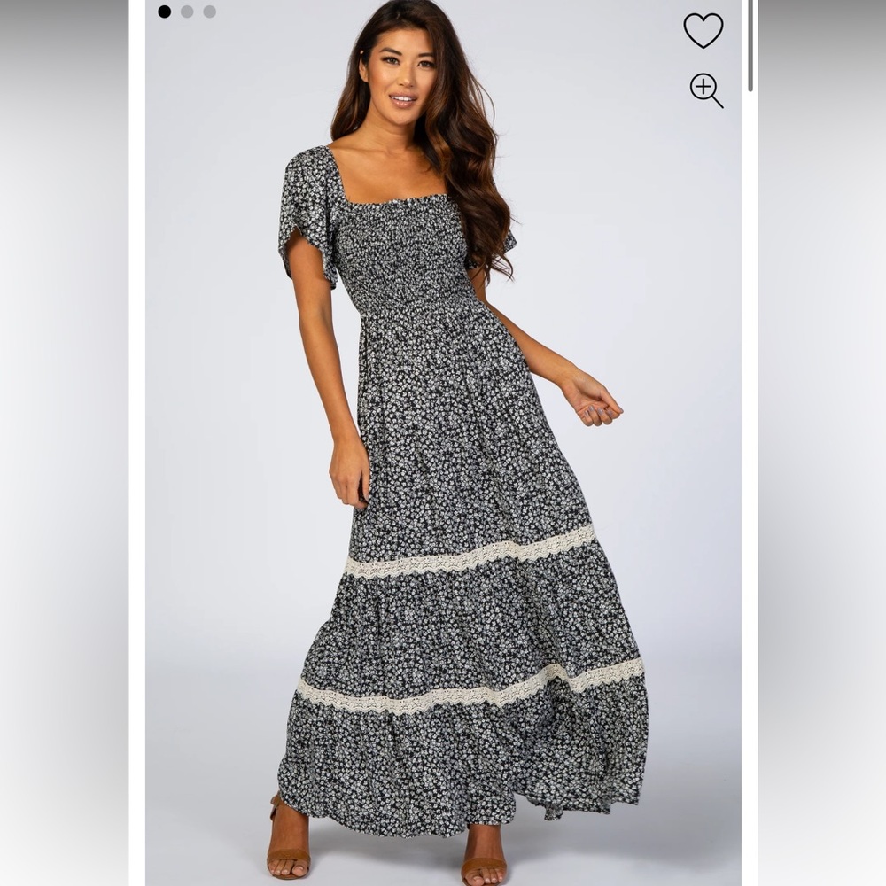 NEW Black Floral Lace Dress